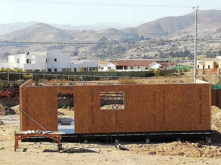 Obra en construcción con paneles SIP en La Serena
